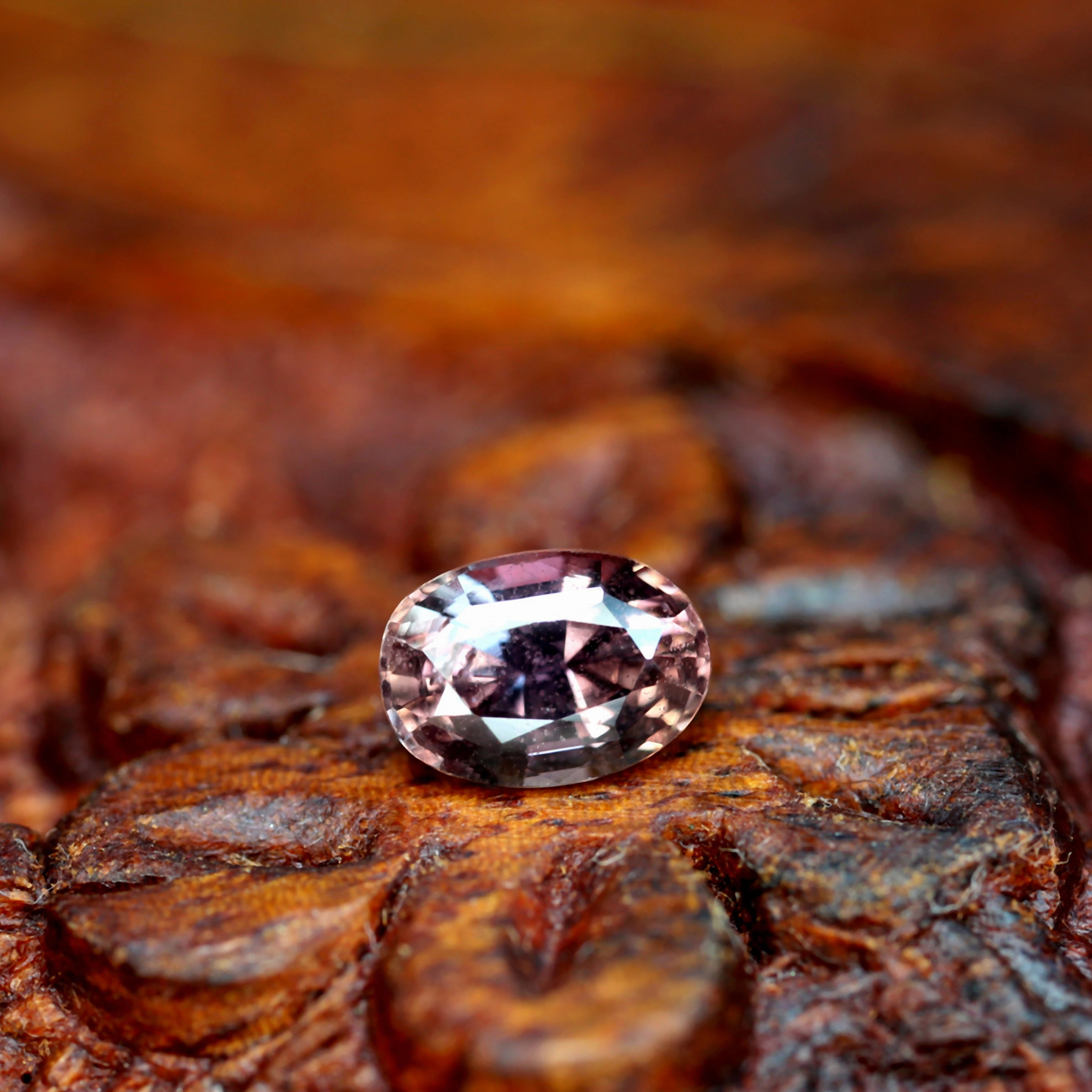 0.76ct Certified Natural Peach Sapphire