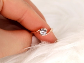 0.76ct Petite Vadim 14kt Rose Gold Blush Sapphire Bypass Ring
