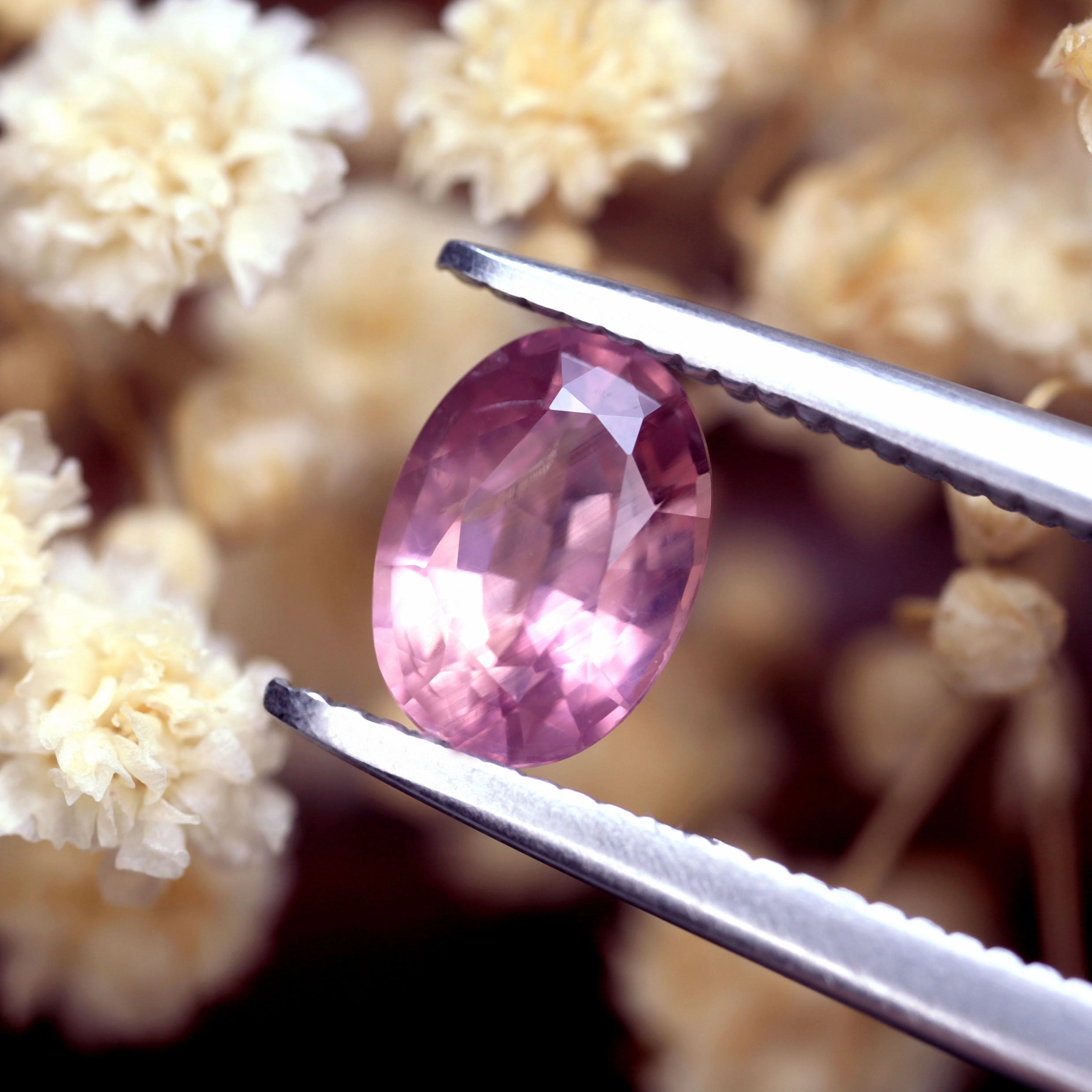 0.83ct Certified Natural Peach Sapphire