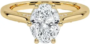 1-3 Carat Oval Cut Solitaire VVS1 Colorless Moissanite Engagement & Promise Ring for Women, Bridal Set in 10K 14K 18K Solid Gold & 925 Sterling Silver