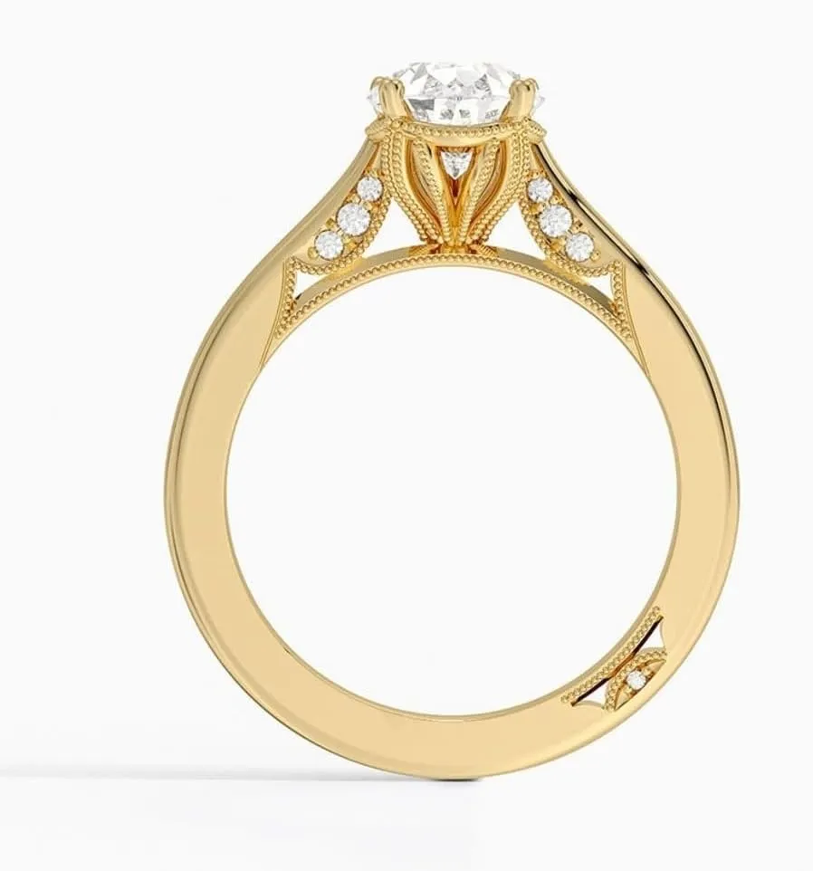 1-3 Carat Pear Cut Solitaire VVS1 Colorless Moissanite Engagement & Promise Ring for Women, Bridal Set in 10K 14K 18K Solid Gold & 925 Sterling Silver