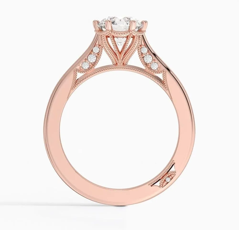1-3 Carat Round Cut Solitaire VVS1 Colorless Moissanite Engagement & Promise Ring for Women, Bridal Set in 10K 14K 18K Solid Gold & 925 Sterling Silver