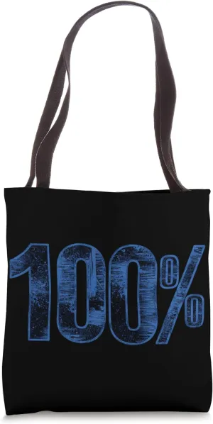 100% 100 Bold Percentage Graphic For Adults Tote Bag