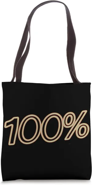 100% 100 Bold Percentage Sign Design For Adults Tote Bag