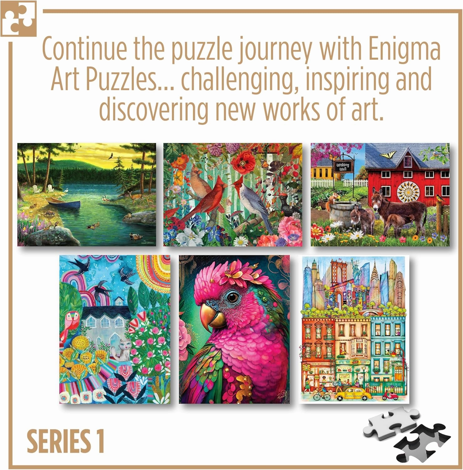 1000 Piece Puzzle for Adults Enigma J Charles A Serene Place Canoe at Stream 27X20 blueboard Jigsaw