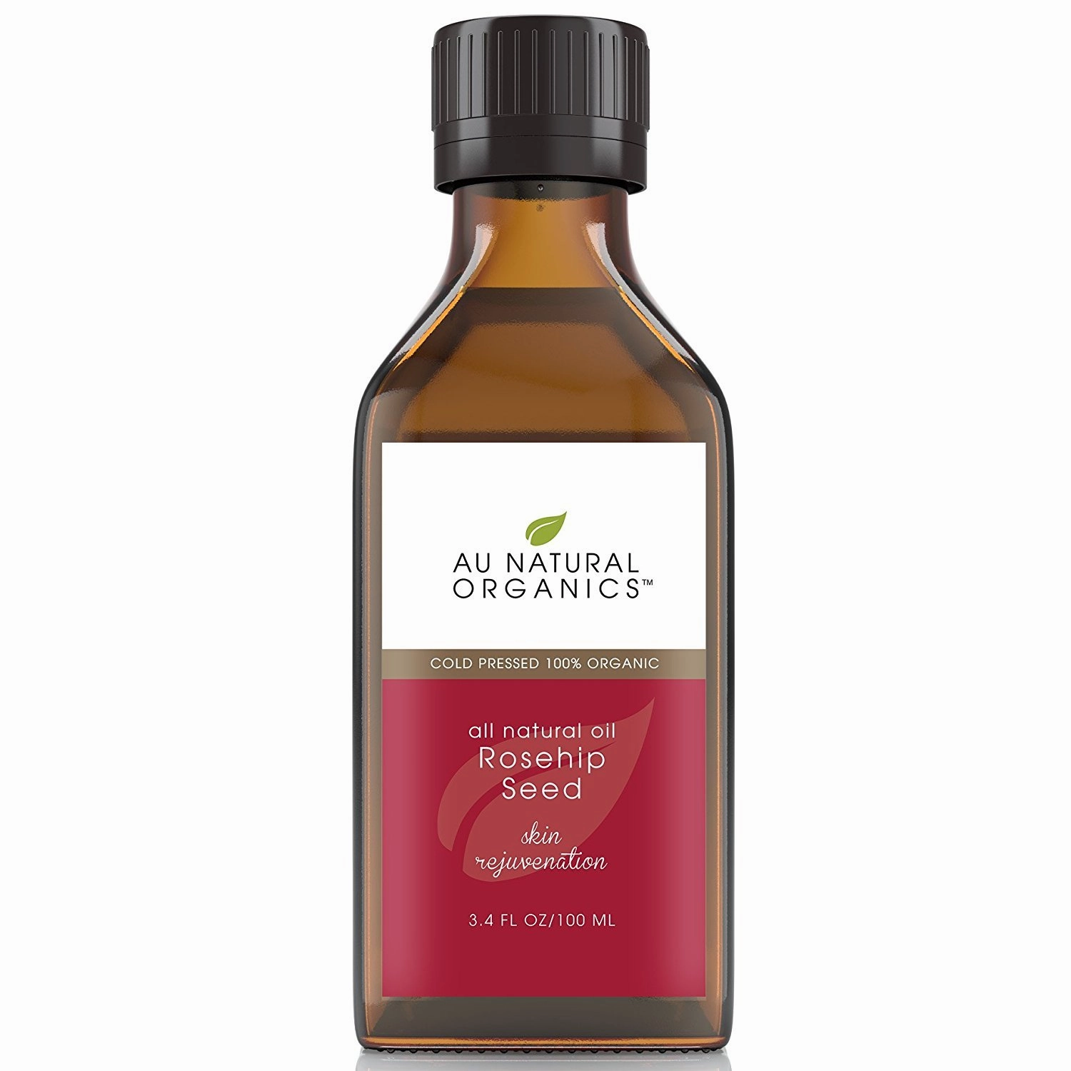 100% Pure Organic Cold-Pressed Rose Hip Seed Oil With a Superfood Banquet of Nutrition | Preserve Your Skin's Youthful Beauty 3.4 Oz | 100 Ml