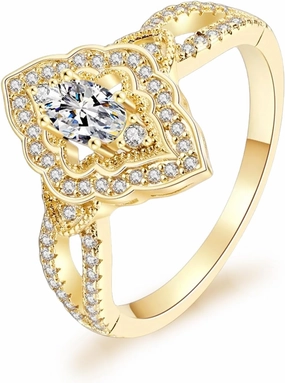 10K 14K 18K Solid Gold 1 to 5 Carat Moissanite Ring, Oval Cut VVS1 Clarity D Color Moissanite Engagement Rings Luxury Bridal Jewelry Wedding Gifts for Women