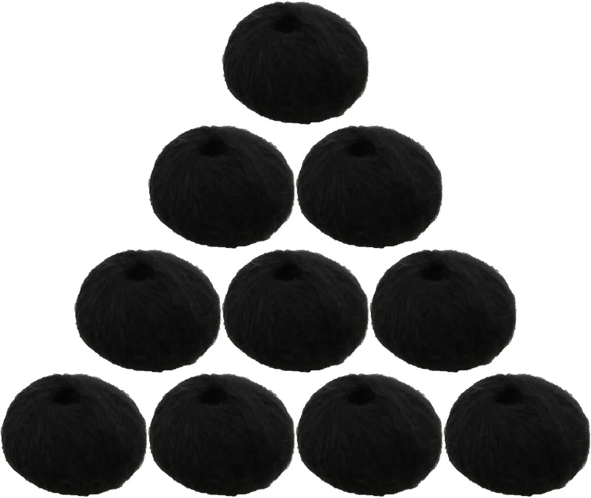 10pcs 250g 8.1oz Soild Color Angola Amorous Mohair Crochet Wool Yarn for DIY Handmade Knitted Crochet Baby Sweater Scarf Shawl Scarf Fine Thread Clothes Yarn Black