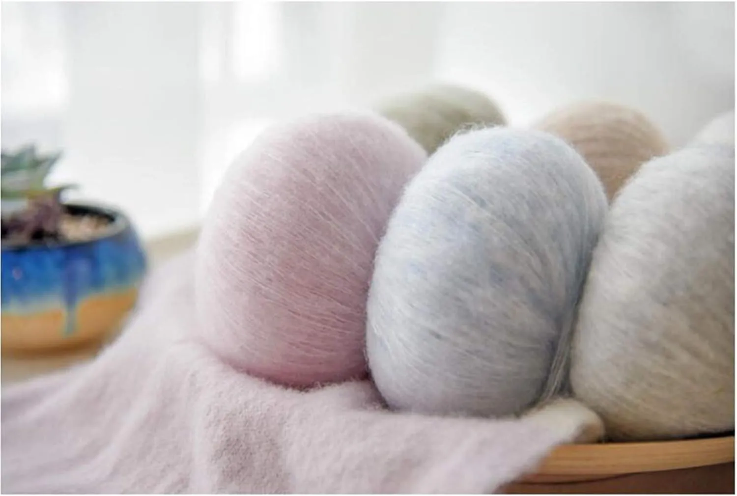 10pcs 250g 8.1oz Soild Color Angola Amorous Mohair Crochet Wool Yarn for DIY Handmade Knitted Crochet Baby Sweater Scarf Shawl Scarf Fine Thread Clothes Yarn Caramel