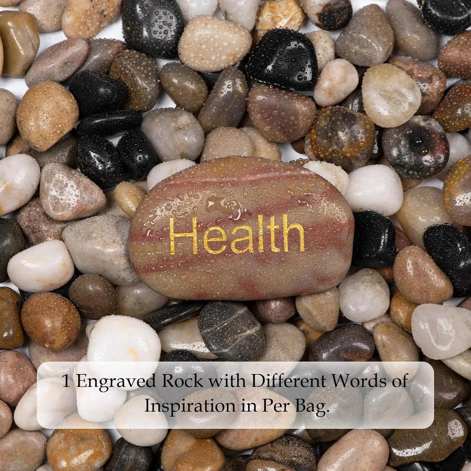 11lbs Natural River Rocks, Polished Pebbles for Plants Garden, 0.3-0.8 inch Decorative Peach Stones, Ideal for Fish Tank, Vases, Crafting, Home Decor and Garden Landscaping Rocks,Mix