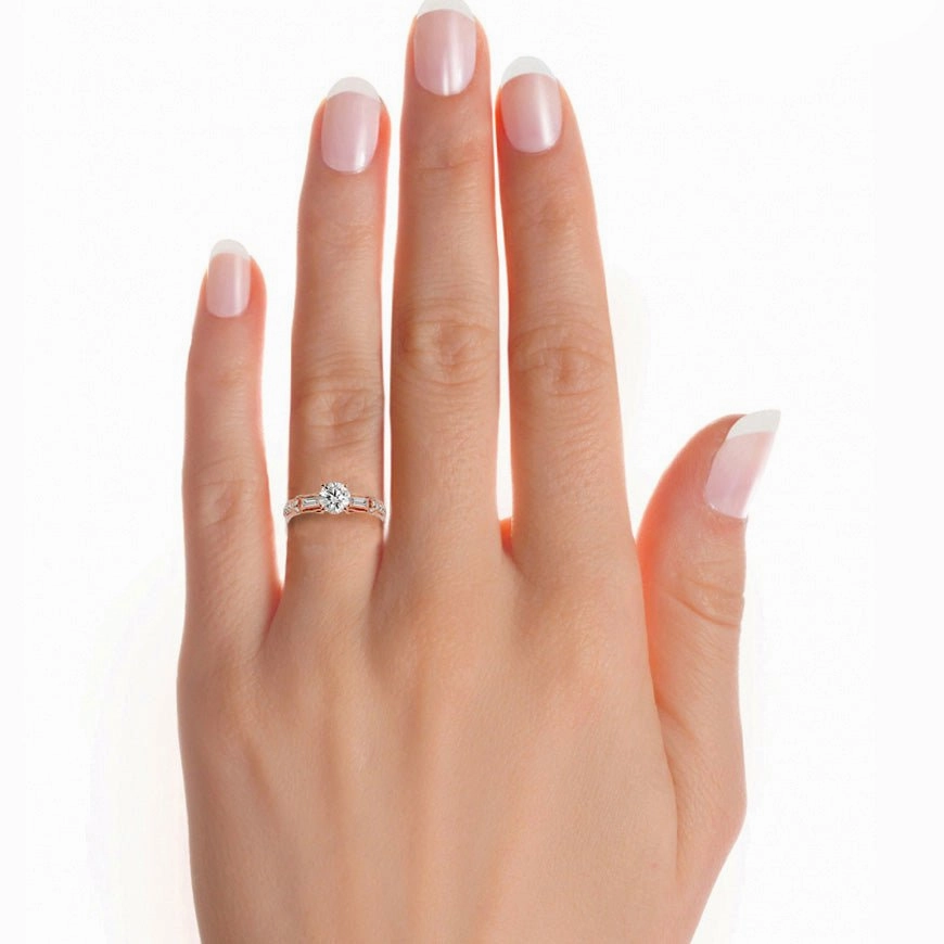 14K rose gold ring with 1.5ct natural diamond