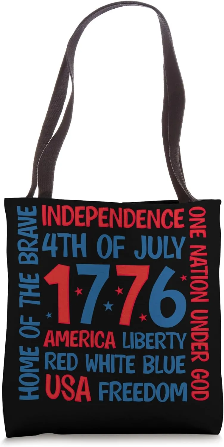 1776 Independence One Nation Under God Tote Bag