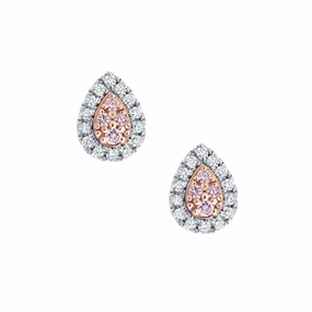 18ct White And Rose Gold Blush Pink Diamond Talullah Earrings