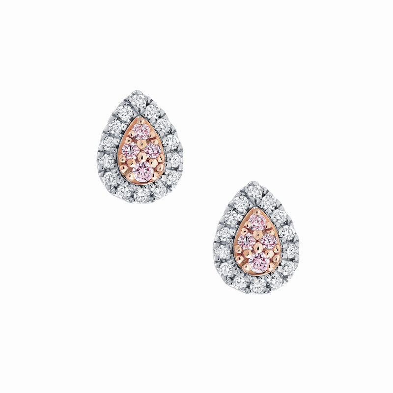 18ct White And Rose Gold Blush Pink Diamond Talullah Earrings