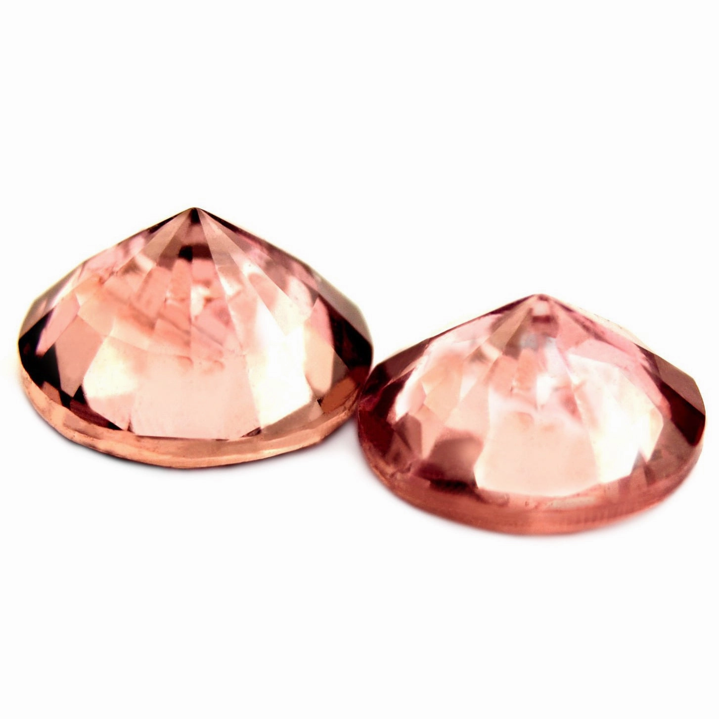 1.08ct Certified Natural Peach Sapphire Matching Pair