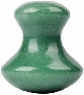 1 Pc Jade Mushroom Shape Tool Natural Rose Quartz Jade Stone Gua Sha Facial Eye Neck Skin Scraper SPA Relax Foot Care,Green