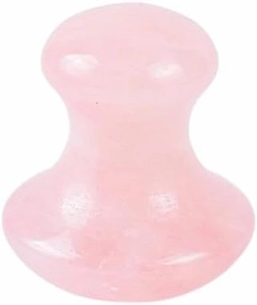1PC Natural Rose Quartz Mushroom Shape Jade Facial Roller Eye Neck Skin Guasha Tool