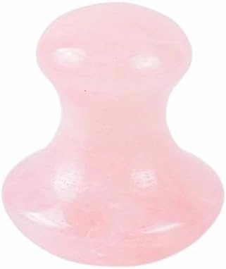 1PC Natural Rose Quartz Mushroom Shape Jade Facial Roller Eye Neck Skin Guasha Tool