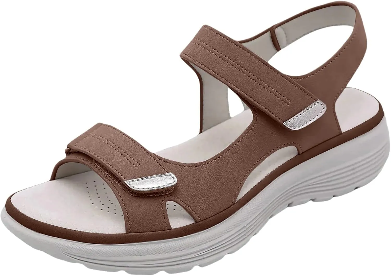 2025 Orthopedic Sandals for Women with Arch Support Summer Sport Sneakers with Ankle Strap Stylish Ladies Dressy Slippers Slip-On Slides Breathable Comfortable Non-Slip Beach Vacation Walking Footwear