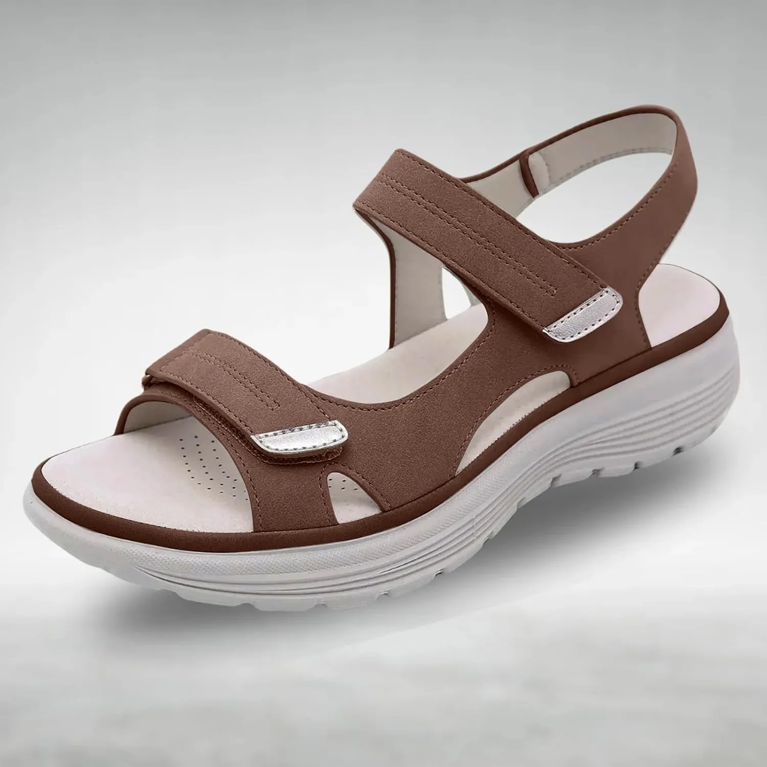 2025 Orthopedic Sandals for Women with Arch Support Summer Sport Sneakers with Ankle Strap Stylish Ladies Dressy Slippers Slip-On Slides Breathable Comfortable Non-Slip Beach Vacation Walking Footwear