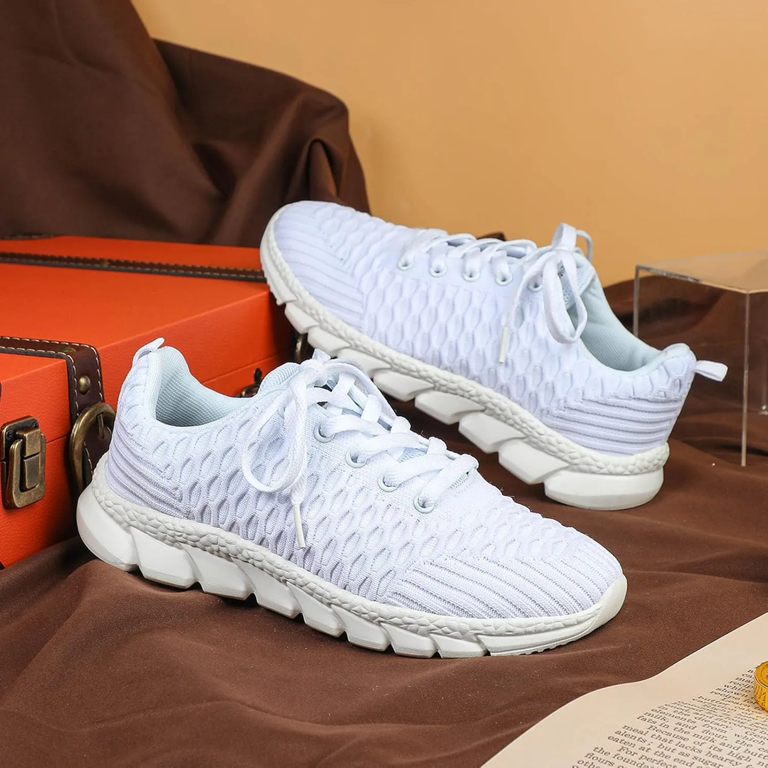 2025 Women Comfortable Casual Shoe Indoor/Outdoor Height Increase Slides Non-Slip Walking Footwear Breathable Slip-On Wedge Heel Shoes Summer Loafer Slippers Fashion Lace Up Run Sport Sneakers