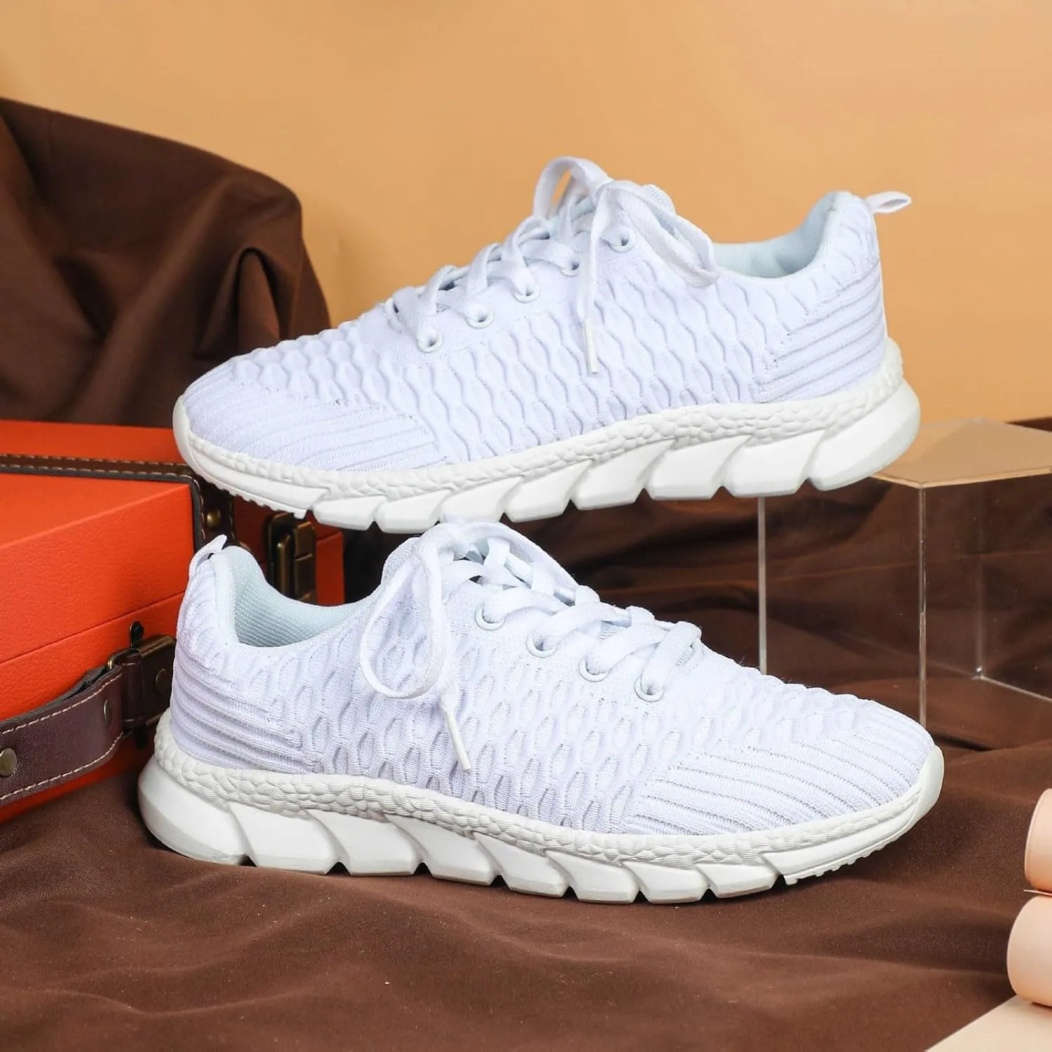 2025 Women Comfortable Casual Shoe Indoor/Outdoor Height Increase Slides Non-Slip Walking Footwear Breathable Slip-On Wedge Heel Shoes Summer Loafer Slippers Fashion Lace Up Run Sport Sneakers