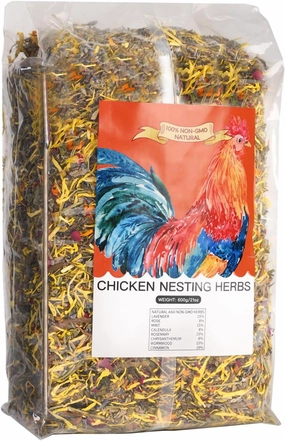 21 Oz Chicken Nesting Herbs Flowers 1.3lb Premixed 8 Dried Poultry Herbs Natural Nesting Box Pads Roost House Lime Herbs Bedding Supplies for Chicken Duck Coop Freshness Promote Egg Laying Coop Smell
