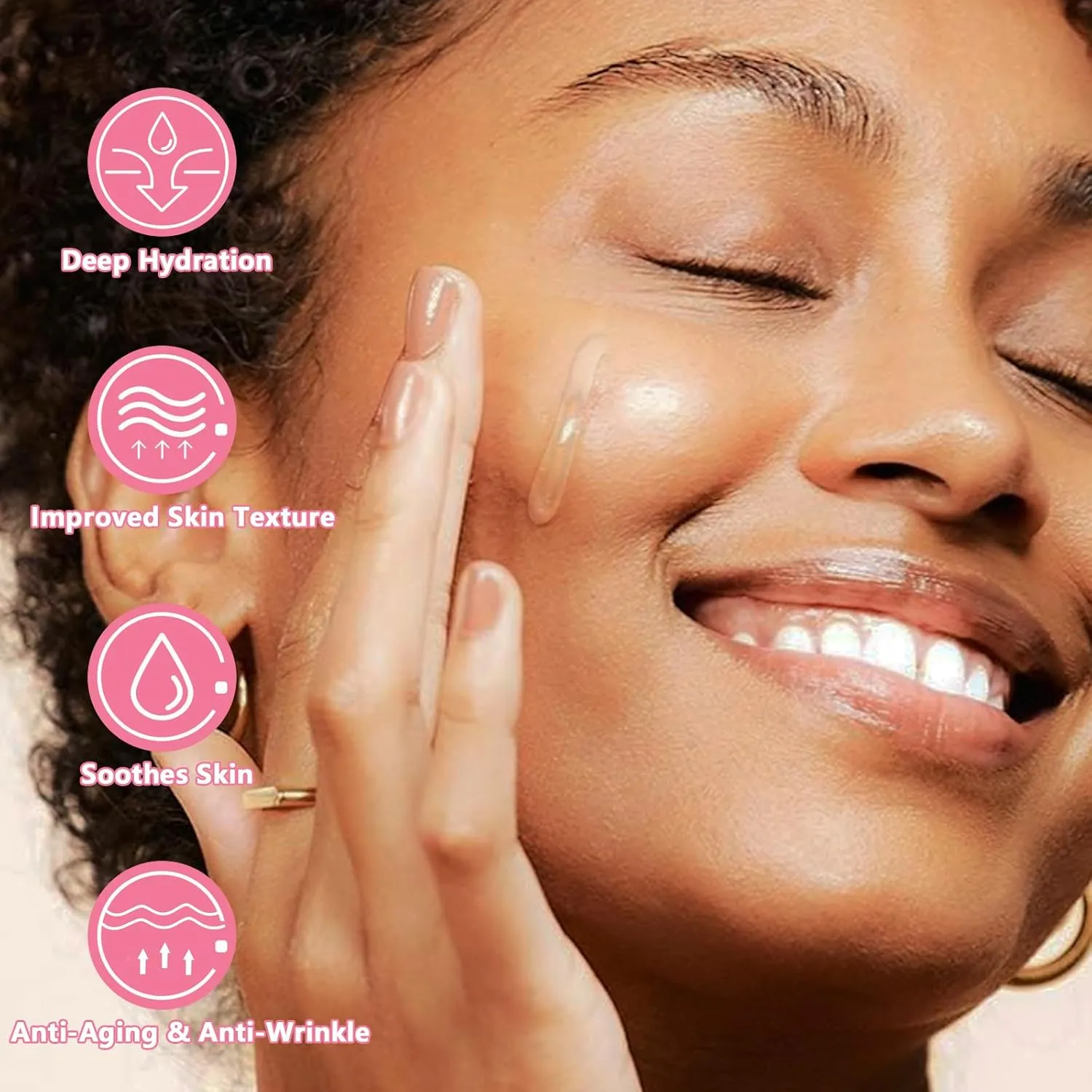 2.3% Hyaluronic Acid Serum for Face with 5% Rosa Rugosa Flower Water Deep Moisturizing Anti-Wrinkle (3Pack-Each 0.507 fl.oz | 15ml)