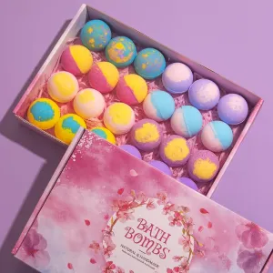 24 Pack, Natural Organic Affirmation Bath Bombs Gift Set, Mothers Day Gift