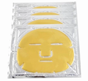 24K Gold Collagen Face Mask | Hydrogel Face Sheet Mask with Hyaluronic Acid | Hydrates Skin, Brightens Skin Tone, Helps Reduce Fine Lines and Wrinkles, Anti-aging Treatment (6 pieces)