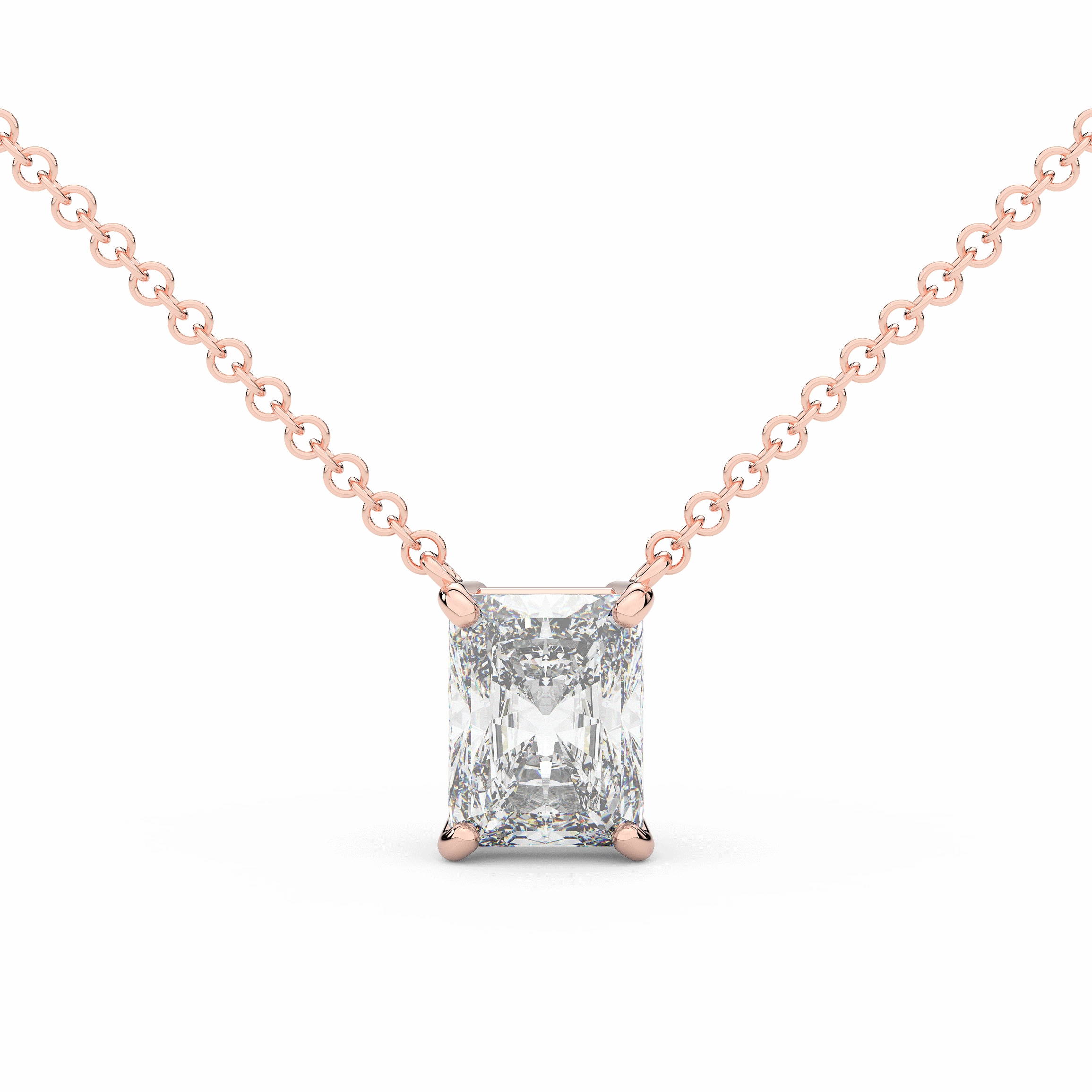 2.00CT CERTIFIED RADIANT LAB DIAMOND SOLITAIRE PENDANT