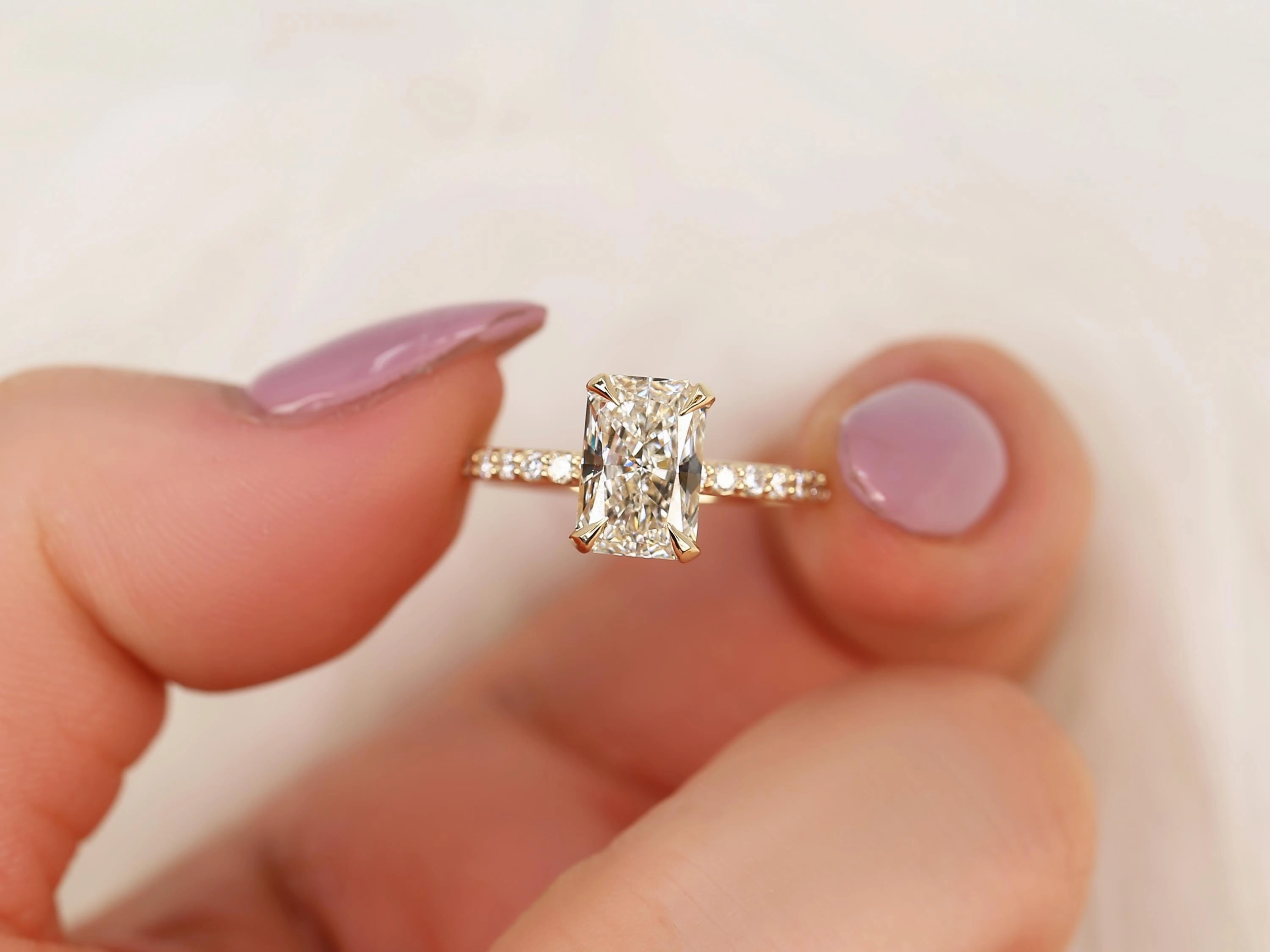 2.01ct Bryce 14kt Gold Diamond Radiant Solitaire Ring