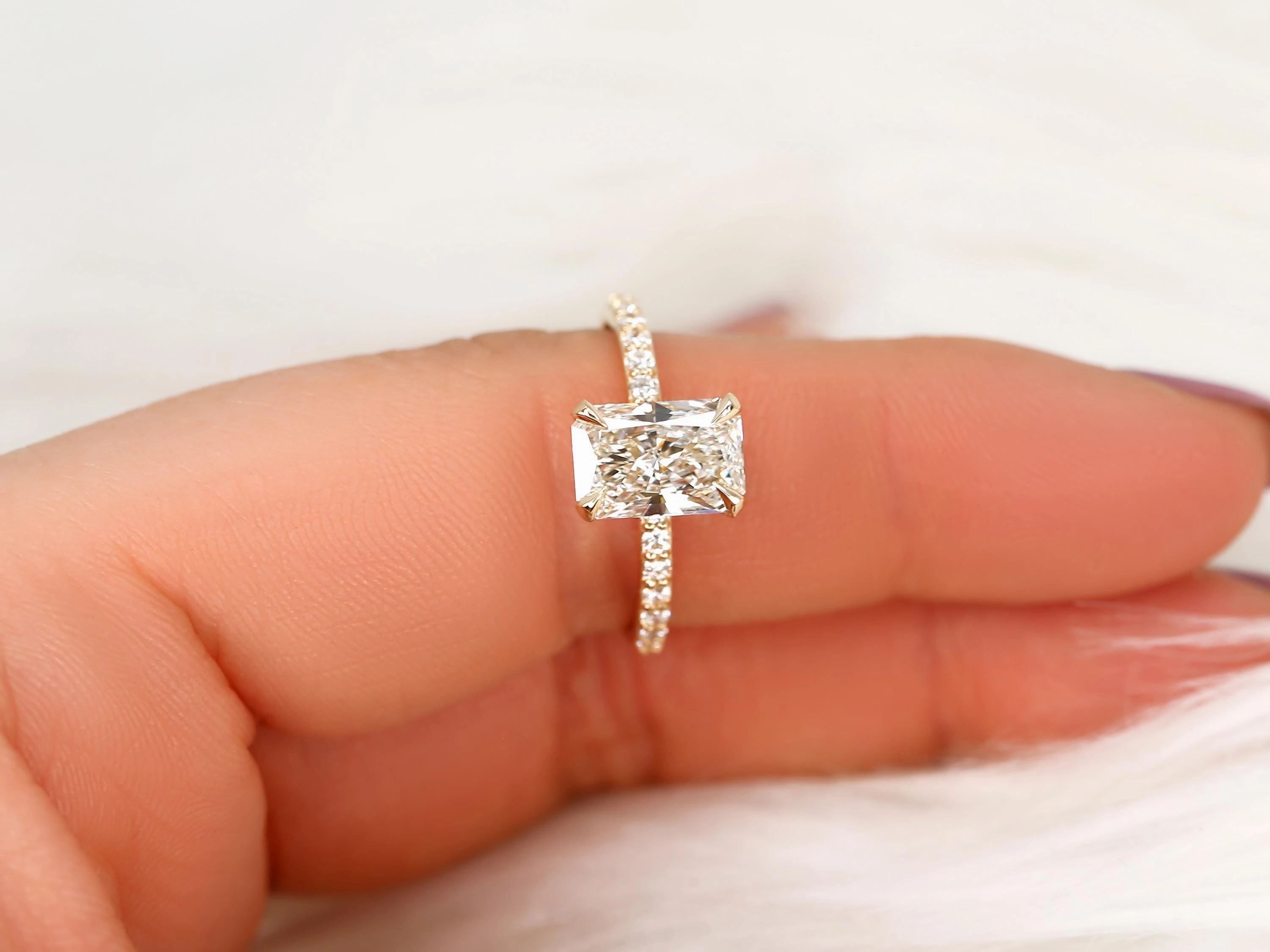 2.01ct Bryce 14kt Gold Diamond Radiant Solitaire Ring