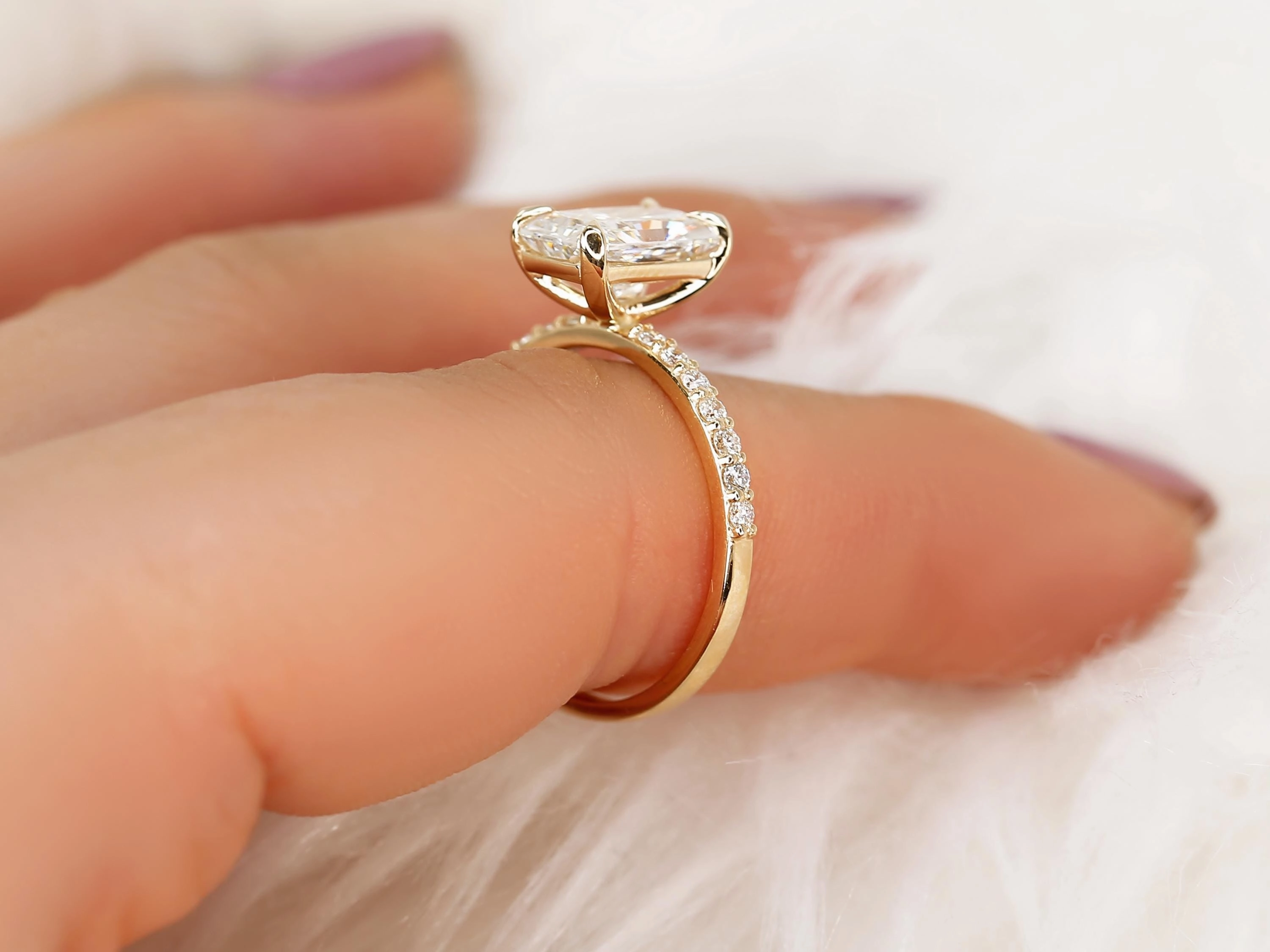 2.01ct Bryce 14kt Gold Diamond Radiant Solitaire Ring