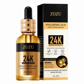 2 Pack For ZOZU Clear Moisturizing hydrating Serum,Face 24K Gold HA Serums,Facial Care,Soothing Skin,Brightens Skin Tone 30ml 1.0 FL OZ
