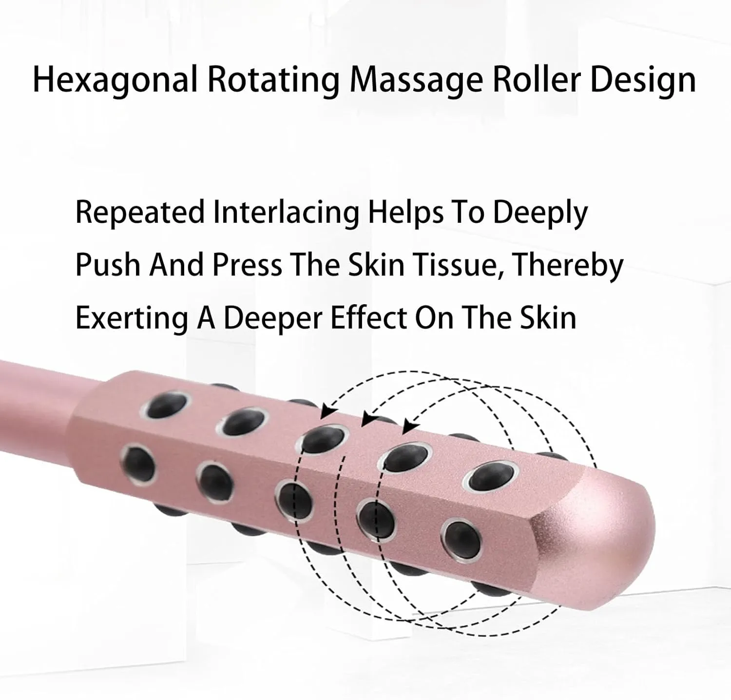 30 Grains Germanium Arrily Face Roller, Elarique Face Roller Lymphatic Drainage, Cooling & Sculpting, Portable with Ergonomic Handle, for All Skincare (Gold)