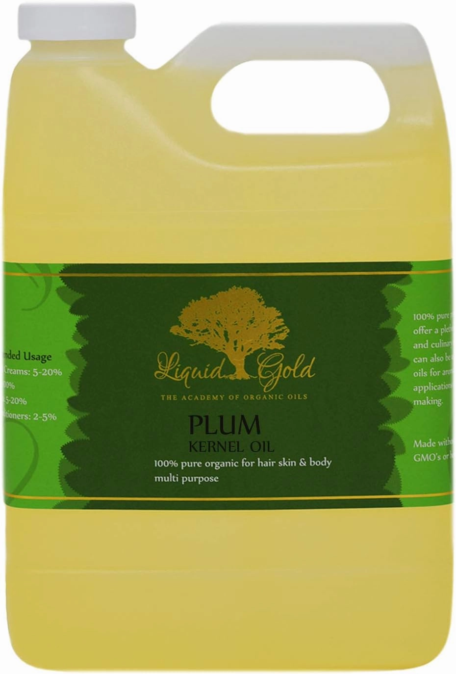 32 oz - Premium Plum Kernel Oil - 100% Pure Cold Pressed Natural Organic