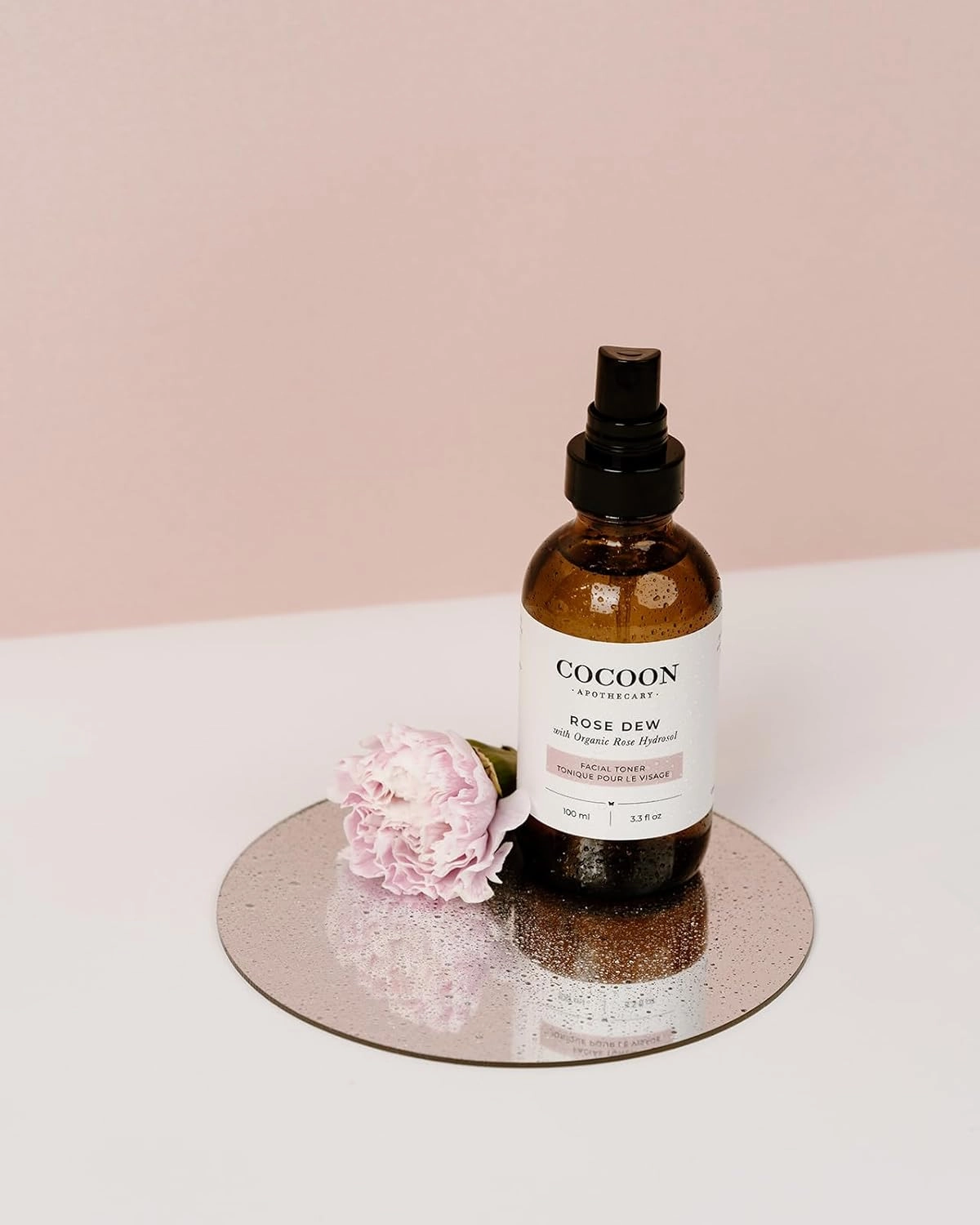 3.3 fl oz Rose Dew Facial Toner | Ecocert Cosmos Organic, Face Toner for Women,Sensitive,Dry,Normal Skin | Soothe   Cool, Hydration   Antioxidants, Nourish   Rejuvenate, Rose Water