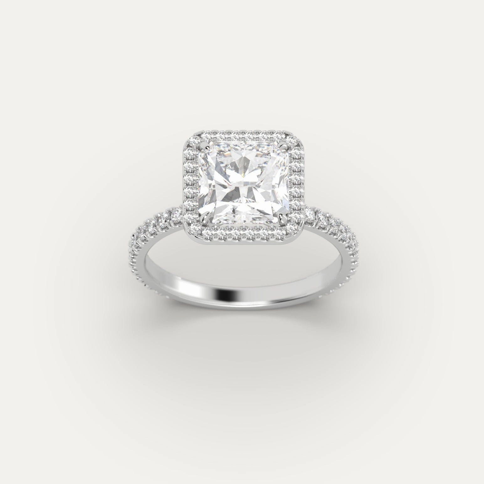 3 carat Radiant Cut Diamond Ring