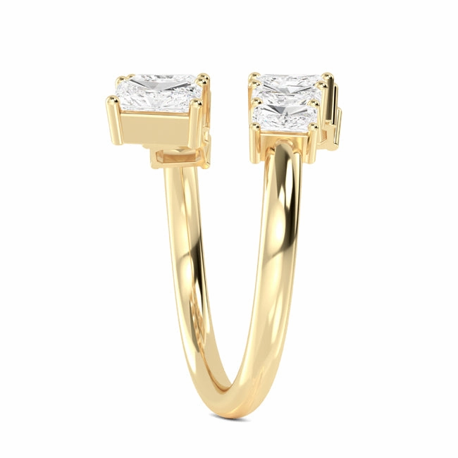 3 Ctw Radiant Graduating Lab Grown Diamond Bypass Ring