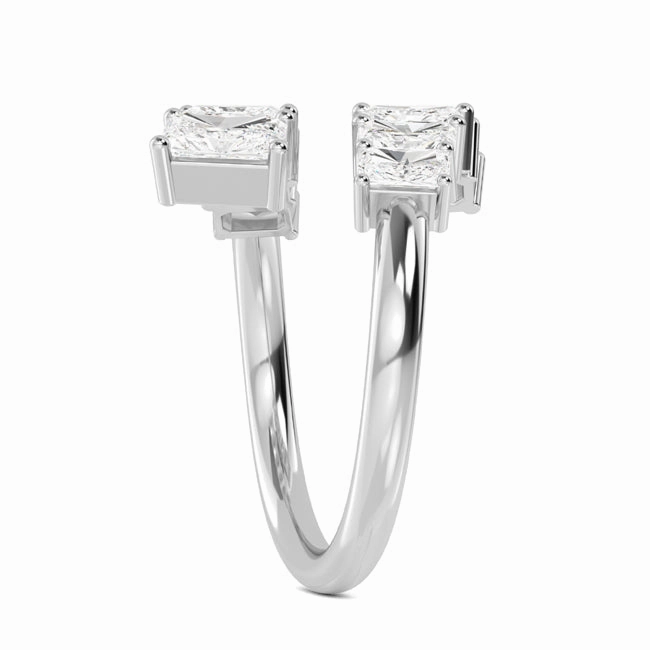 3 Ctw Radiant Graduating Lab Grown Diamond Bypass Ring