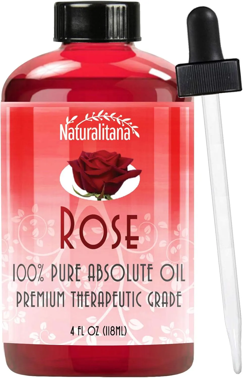 4oz Pure Rose Essential Oil - Aromatherapy, Unadulterated, Therapeutic Grade, GC/MS Tested