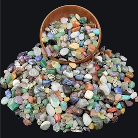 60Kinds  Gemstones and Crystals Set,Bulk Tumbled Chips Crystals for Jewelry Making,Crushed Stones Rocks and Minerals Science Kit (2.2lb(55-60types))
