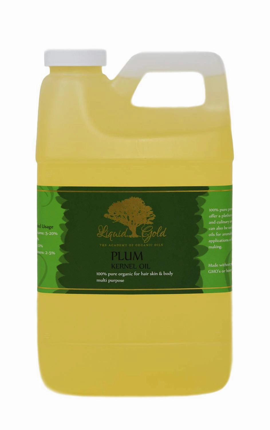 64 Fl.oz Premium Plum Kernel Oil Pure & Organic Skin Hair Nails Health Care