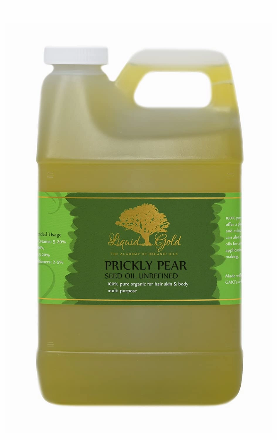 64 oz - Premium Prickly Pear Seed Oil - 100% Pure Cold Pressed Natural Organic