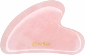 [glowiest] Rose Quartz Gua Sha for Face and Body: 100% Natural Rose Quartz | Lymphatic Drainage | Improving Fine Lines and Wrinkles - Muscle Relaxing
