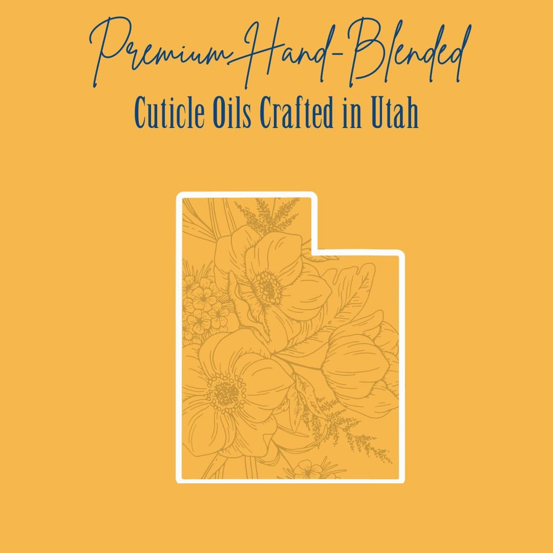 | Hand Blended Cuticle Oil | Vitamin E, Jojoba, and Argan Oil | 3 mL Roller Bottle | Summer Variety Pack | Citrus Spritz, Green Tea Hibiscus, Pineapple, Lilac, Peach | Pack of 5