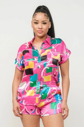 “Life Of The Party” Top And Shorts Set