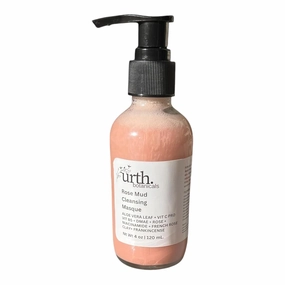 | Rose Mud Cleansing Masque | 100% Vegan & Cruelty Free | Non Drying, Gentle, Daily Use | Doubles as Facial Cleanser   Masque | Rose | DMAE | Pro Vit B5 | Vit C | Niacinamide | French Rose Clay | Made in USA (4 Fl Oz | 120 mL)