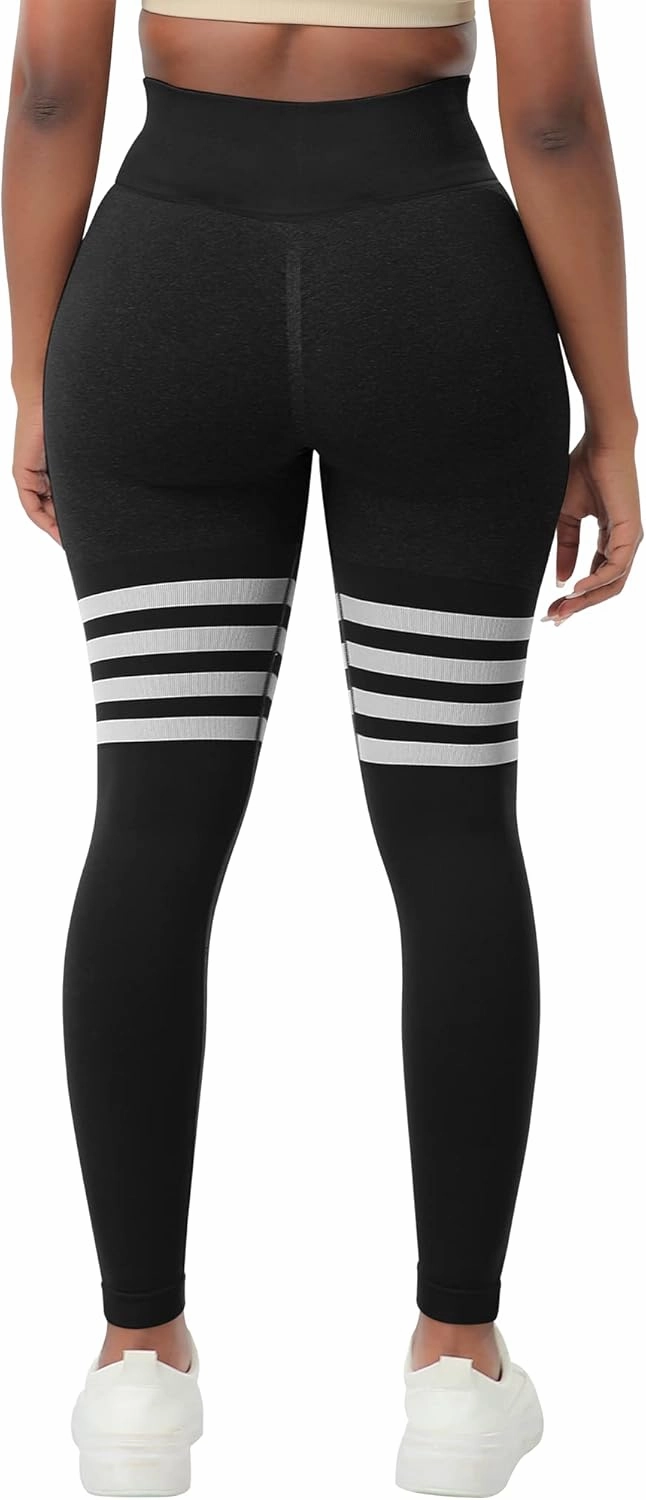 A AGROSTE Seamless Workout Leggings for Women Scrunch Butt Lifting Leggings Booty High Waisted Yoga Pants